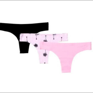 AQS Assorted Seamless Thong Panties 3 Pack